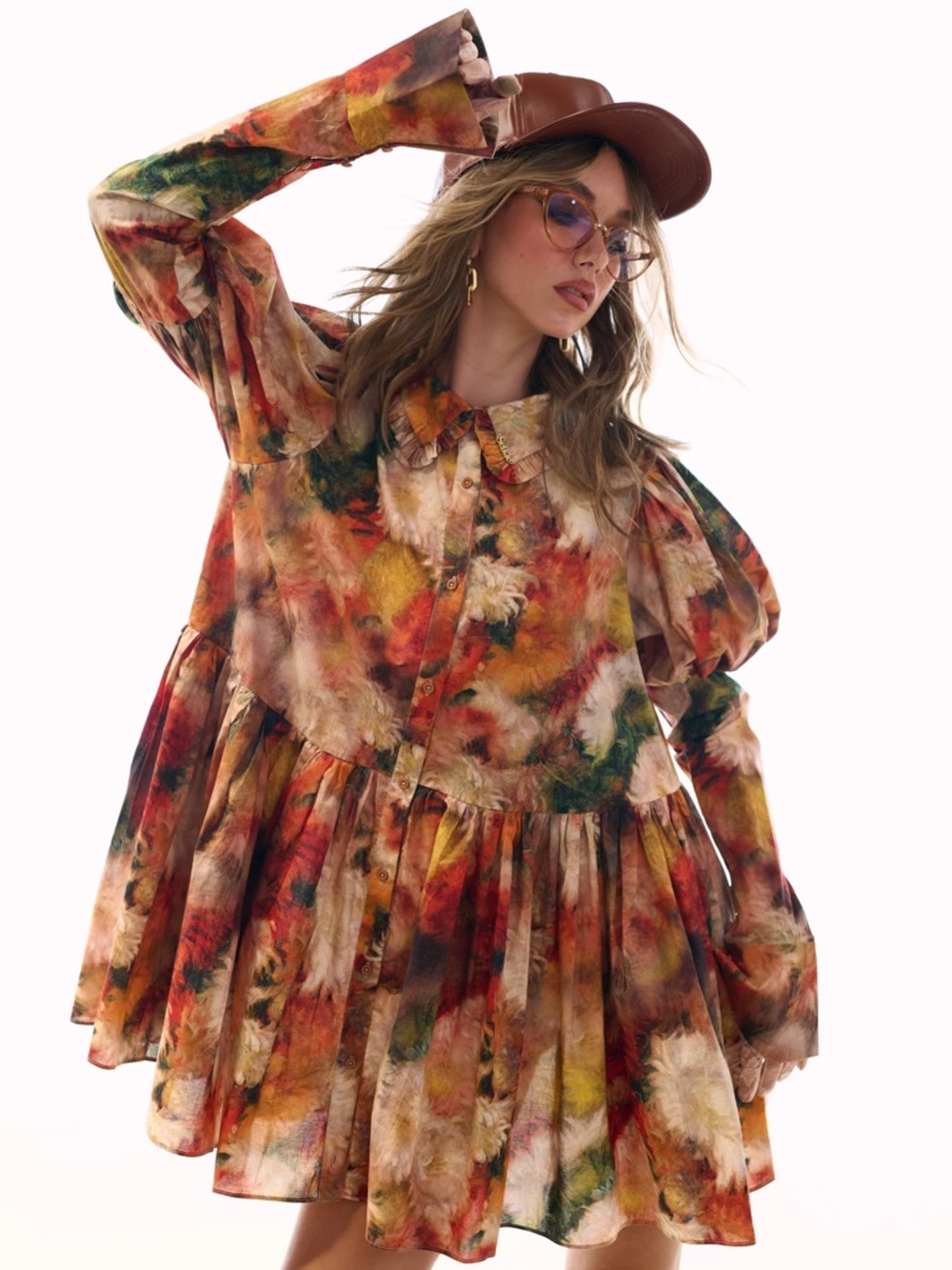 NWT Selkie Impression Flowers time travelers blouse size S